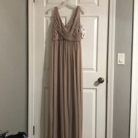 David's Bridal | Dresses | Davids Bridal Beige Bridesmaid Dress Nwt |  Poshmark